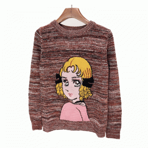 OEM és ODM egyedi tervezésű gyapjú csinos Intarsia női pulóver pulóverre kötött
